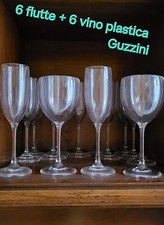 Bicchieri GUZZINI In Plastica 6 Flutte + 6 Vino. 