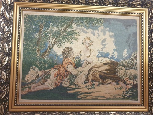 Quadro arazzo vintage ricamato