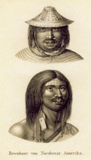 Abitanti indiani Prince William suoni 22x30 Karl Bodmer arte nativi americani