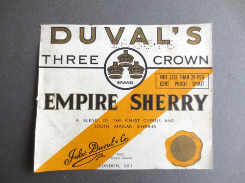 Vintage label empire sherry - empire,