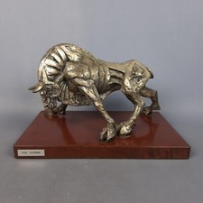 Scultura Toro Argentato Max