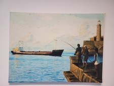 dipinto olio su tela paesaggio