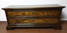 CASSAPANCA ARTIGIANALE IN NOCE MASSELLO .DIMENSIONI CM 156X46 H.CM 65