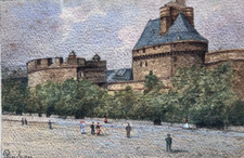 Disegno vintage paesaggio