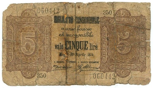 Lire falso epoca biglietto - 5,
