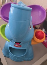 Playskool Elefun Busy Ball Popper Elephant giocattolo USATO CON CURA con palline e batterie 