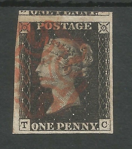 1840 penny nero piatto - penny,