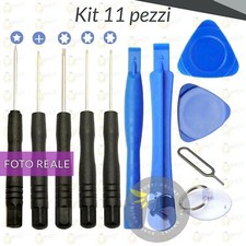 KIT 11 PZ ATTREZZI RIPARAZIONE SMONTAGGIO SMARTPHONE CELLULARE TELEFONO GIRAVITE