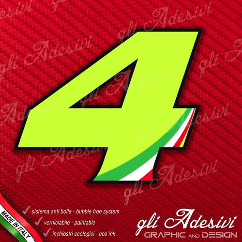 Adesivo stickers numero - adesivo, moto