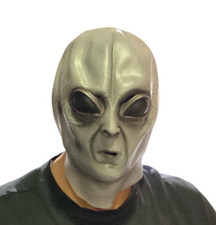 CARNEVALE HALLOWEEN MASCHERA IN LATTICE ALIENO GRIGIO HIGH QUALITY ALIEN 01973