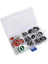 kit 60 Rondelle Guarnizioni AC Metallo Gommato Per Compressore Aria Condizionata