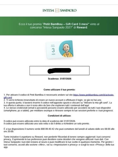 Gift card petit - gift, mesi