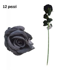Set 12 Pezzi Rosa Finta Nera
