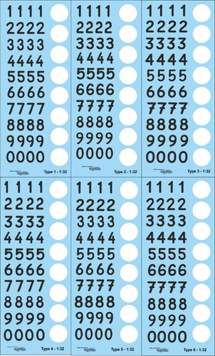 Decals numbers targa - decals, florio