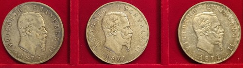 Lotto lire argento scudo - 5,