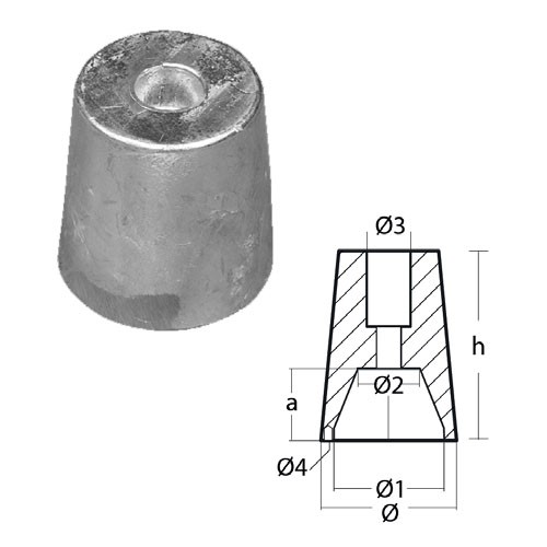 Tecnoseal 00433 anodo ricambio - tecnoseal,
