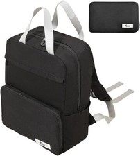 NUOVO Zaino Pieghevole Ultraleggero Nero 20 Litri per Volo Viaggio Vacanze Spiaggia