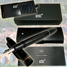 Montblanc Meisterstuck 147 Traveller Fountain Pen, Leather Pouch, Ink Cartridges