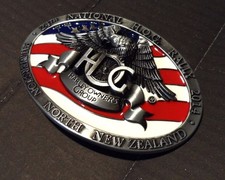 Fibbia cintura Harley Davidson 2014 HOG NEW ZEALAND Metal & color USA Eagle NUOVO