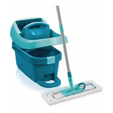 Leifheit Set lava pavimenti con pressa con ruote e panno Micro Duo PROFI XL