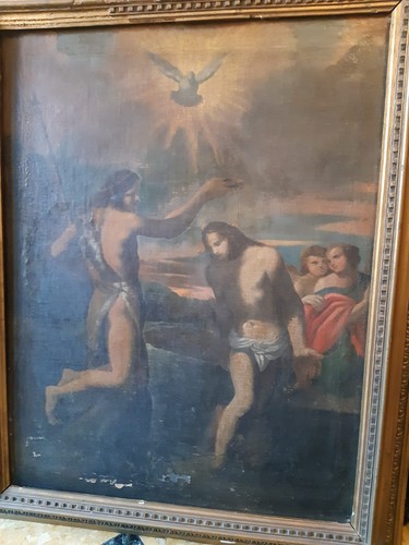 Dipinto antico battesimo - dipinto,