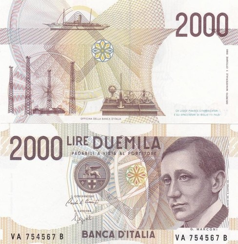 Italy 2000 lire 1990 unc - 2000,
