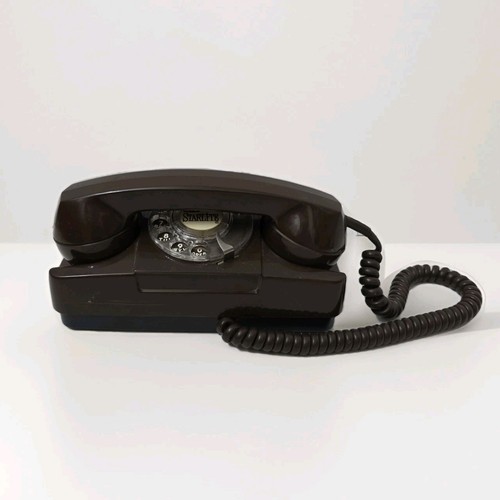 Telefono vintage marrone - telefono,