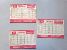 TOTOCALCIO 3 schedine Concorso  n. 1 del 29/08/1971 Nuove-Non Giocate