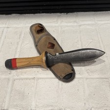 Utensile da Giardino Barebones Hori Hori con Guaina e Manico in Legno Dentellato Acciaio Inox