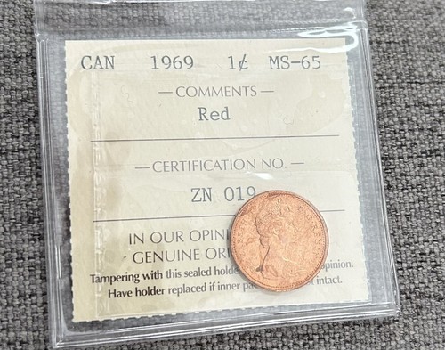 Canadian 1969 one - cent, ms