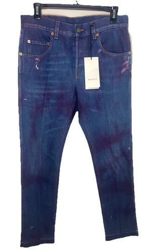Jeans uomo gucci blu rosa - blu,
