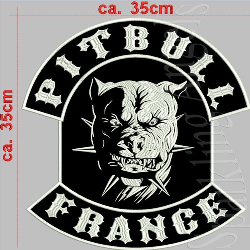Pitbull france rückenpatch - france,