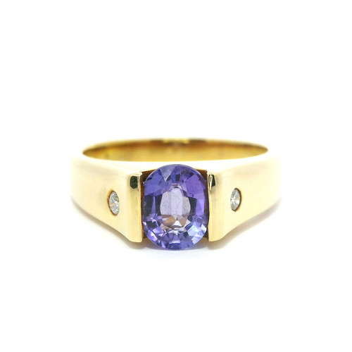 Anello tanzanite oro giallo - anello,
