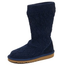 F3484 (NO BOX) stivale bimba girl UGG scarpe wool shoe boot dark blue