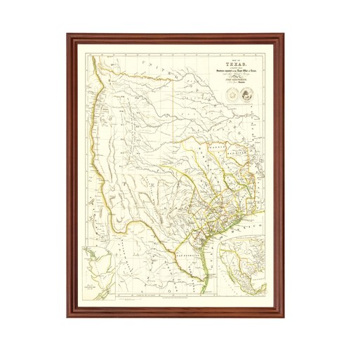 Vecchia mappa del texas 1841 - del,