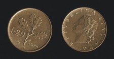 20 LIRE 1978 RAMO DI QUERCIA -