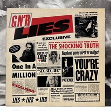 GUNS N' ROSES – G N' R LIES LP EX/VG 1988 EU UNCENSORED COVER GEFFEN 924 198-1