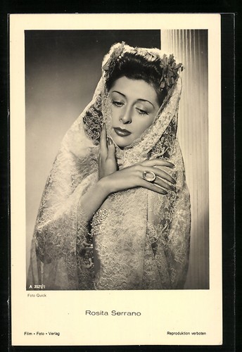 Cartolina ritratto attrice