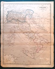 Carta geografica antica ITALIA