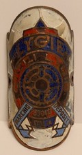 FREGIO STEMMA LYGIE ITALIA SMALTATA BICI EPOCA BICICLETTA HEAD BADGE