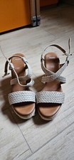 Sandali zeppa alta plateau color beige 39 Bata come nuove