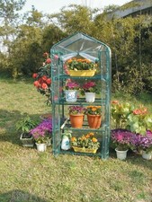 Serra da giardino porta piante 4 ripiani con telo antistrappo 69X49X158H