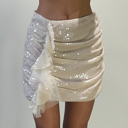Gonna con volant paillettes - volant, e