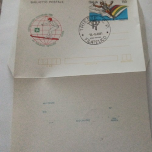 Biglietto postale sci - postale,