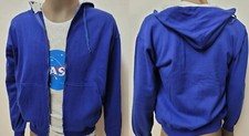 FELPA BLU APERTA TINTA UNITA