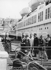 1955 GENOVA Sbarco di Robert WAGNER sindaco di New York - Foto vintage 18x24 cm