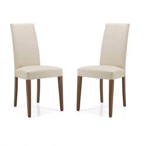 Sedia ecopelle beige - sedia, in