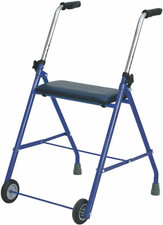 SPES - Deambulatore per Anziani Pieghevole Con Seduta - 2 Ruote - Regolabile in 