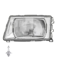 Faro Alogeno Sinistro Per Audi 100 82-12.90 H4 Senza Motore Inclusi Lampadine
