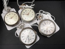 Lotto n.4 Piccoli  Cilindri . Argento . 1900 . OROLOGIO TASCA .